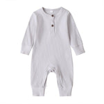 2020 Baby Spring Autumn Clothing Newborn Infant Baby Boy Girl Cotton Romper Knitted Ribbed Jumpsuit Solid Clothes Warm Outfit