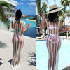 2020 Summer Beach Dress White Mesh Cover Up Women Crochet Bikini Cover Ups Swimwear Bathing Suit Swimsuit Beachdress
