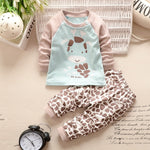 Baby Boys Clothes 2pcs Newborn Baby Girls Cartoon Clothing Autumn Winter Cartoon Cotton Shirt Baby Boy Clothes Set Long-Sleeved