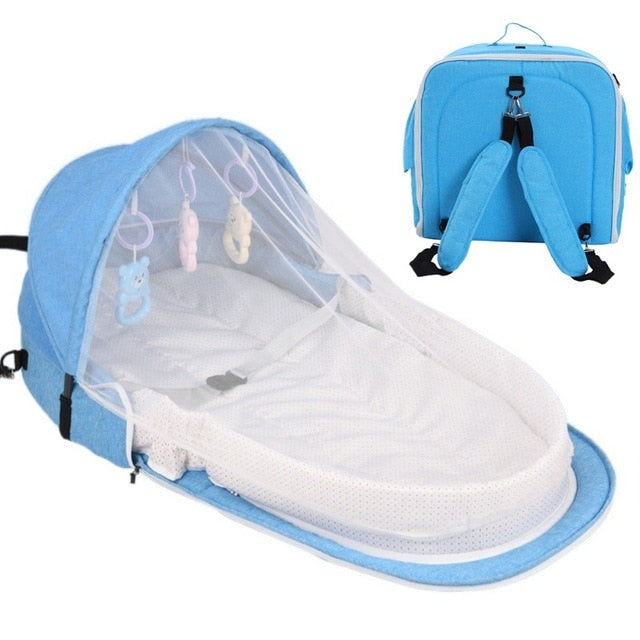 Portable Baby Bed Folding Baby Bed Nest Cot For Travel Foldable Bed Bag With Mosquito Net Infant Sleeping Basket With Toys