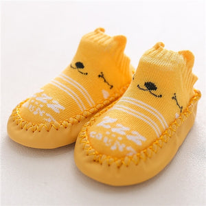 2020 New born Baby Socks With Rubber Soles Infant Baby Girls Boys Shoes Spring Autumn Baby Floor Socks Anti Slip Soft Sole Sock