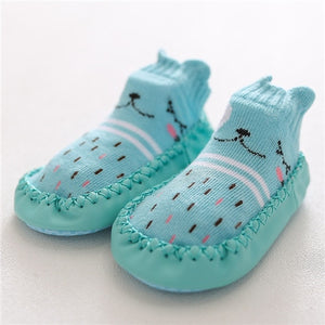 2020 New born Baby Socks With Rubber Soles Infant Baby Girls Boys Shoes Spring Autumn Baby Floor Socks Anti Slip Soft Sole Sock