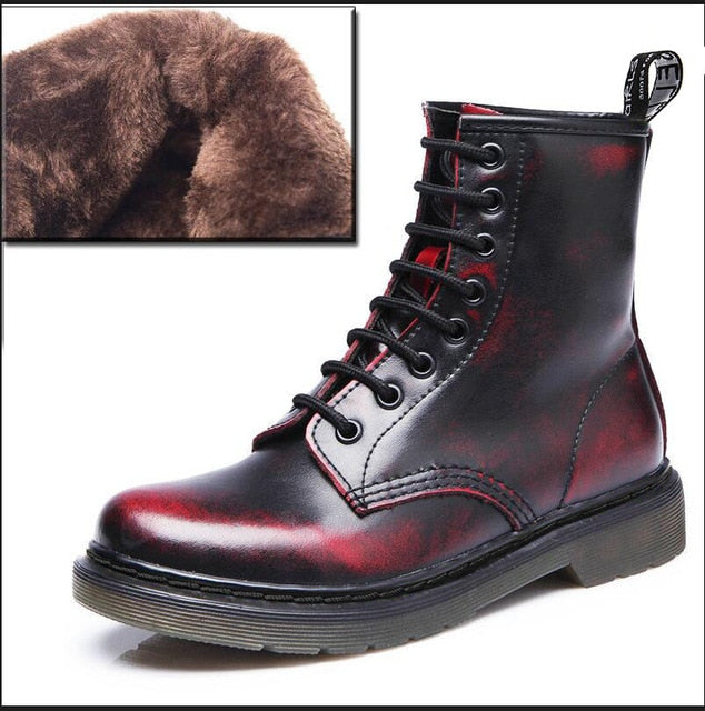 2020 Boots Women Genuine Leather Shoes For Winter Boots Shoes Woman Casual Autumn Genuine Leather Botas Mujer Female Ankle Boots