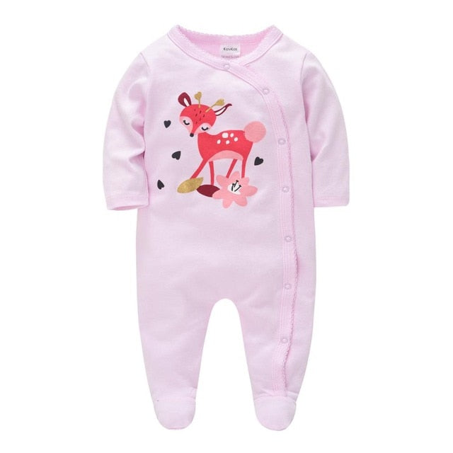 Kavkas 3 pcs/lot Baby Girls Boys Clothes Autumn Summer Cotton Jumpsuit Newborn Babies Rompers 0-3 m Long Sleeve roupa de bebe