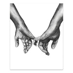 Black White Romantic Hand In Hand Canvas Painting Love Quotes Wall Art Poster Print Fashion Picture Couples Lovers Room Decor