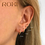 ROXI Vintage Glossy Geometry Round Circle 925 Sterling Silver Earrings for Women Kolczyki Damskie Hoop Earring Pendientes Mujer