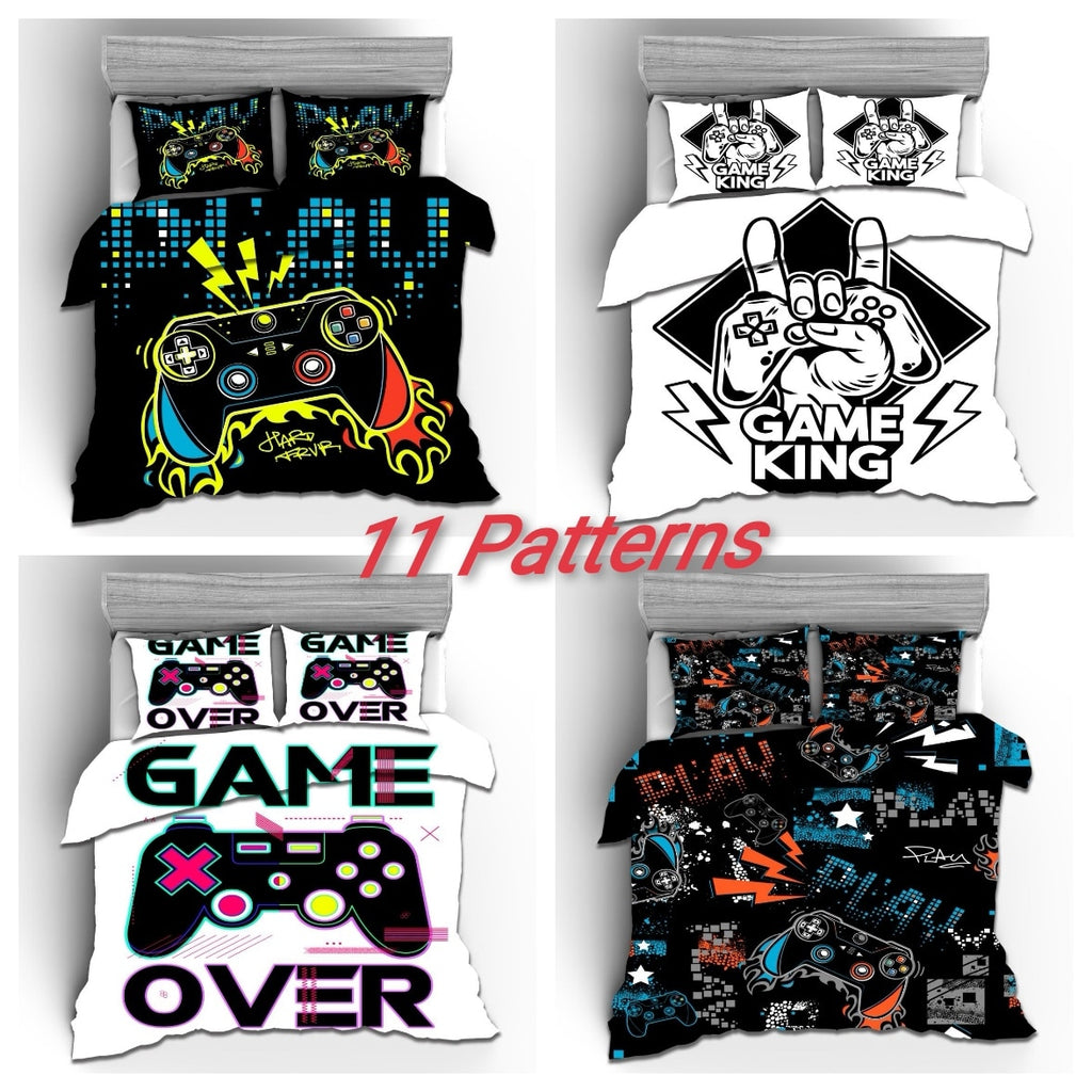 2020 Fashion Bedding Set 2/3pcs 11 Patterns 3d Digital Gamer Printing Duvet Cover Sets 1Quilt Cover + 1/2 Pillowcases US/EU/AU