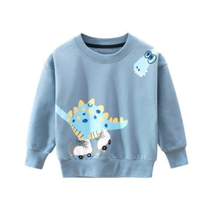 Boys 2020 Top Long Sleeve Clothes Children Boy Girl Clothing Print Cartoon Child Dinosaur Fashion Sweatshirt Spring And Autumn