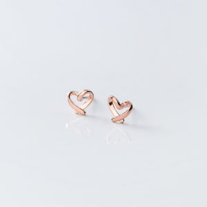 La Monada Real 925 Sterling Silver Stud Earrings For Women Heart Trendy Jewelry Accessories Korean Heart Earrings Silver 925