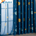 Cartoon Planet Blackout Curtains For Kids Room Children Curtains For Baby Boys Bedroom Living Room Window Curtains For Child