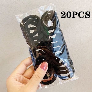 50/100PCS/Set Women Girls 4CM Colorful Nylon Elastic Hair Bands Ponytail Holder Rubber Bands Scrunchie Headband Hair Accessories