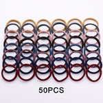 50/100PCS/Set נערות בנות 4CM צבעוניות צבע גומי אלסטי שיער מקוצר זנב סוס בר