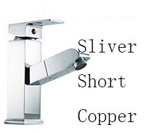 New high quality Bathroom Kitchen cold/hot Water Pull Out  Faucet Copper Health Faucet bathroom accessories silver black Copper