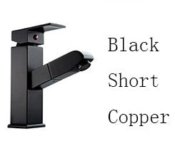 New high quality Bathroom Kitchen cold/hot Water Pull Out  Faucet Copper Health Faucet bathroom accessories silver black Copper