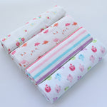 4Pcs/Lot 100% Cotton Flannel Receiving Baby Blanket Soft Muslin Diapers Newborn Swaddle Blanket 76*76CM Baby Blankets Newborn