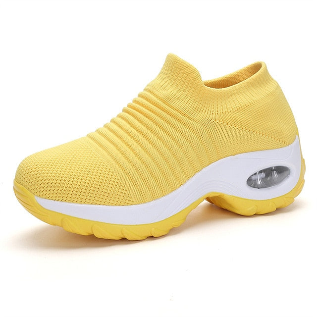 Spring Women Sneakers Shoes Autumn Flat Slip on Platform Tenis for Women Breathable Mesh Sock Sneakers Shoes Zapatos De Mujer