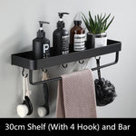 Bathroom Shelf Bath Shower Shelf Aluminum Black Bathroom Corner shelf Wall Mounted Black Aluminum Kitchen Storage holder