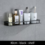 Aluminum Black Bathroom shelf bath shower Basket Shelves Bathroom shelf Wall shampoo storage shelf rack Accessories