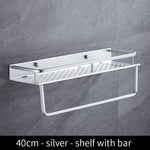 Aluminum Black Bathroom shelf bath shower Basket Shelves Bathroom shelf Wall shampoo storage shelf rack Accessories