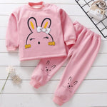 2020 2pcs Baby Boy Girls Underwear Set Plus Velvet Thickening Pajamas Thermal Underwear Winter Boy Cartoon Clothing Suit BB0