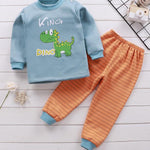 2020 2pcs Baby Boy Girls Underwear Set Plus Velvet Thickening Pajamas Thermal Underwear Winter Boy Cartoon Clothing Suit BB0