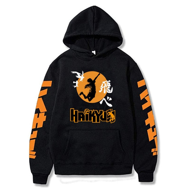 2020 Japan Anime Haikyuu Cosplay Hoodie Women Men Harajuku Sweatshirt Karasuno High School Pullover Hooded Jacket  Sportswear