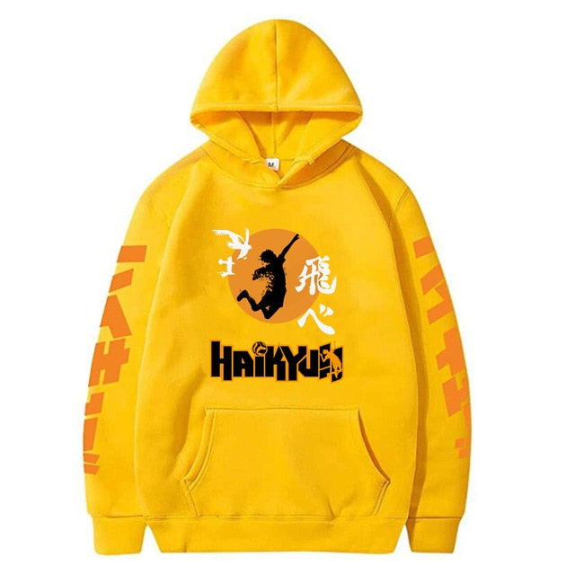 2020 Japan Anime Haikyuu Cosplay Hoodie Women Men Harajuku Sweatshirt Karasuno High School Pullover Hooded Jacket  Sportswear