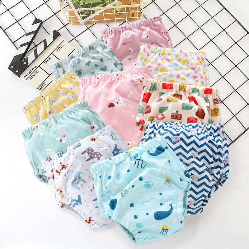 Washable reusable baby ecological diapers tetra pocket cloth diaper cover Muslin pul bebe Panties for potty training pants nappy