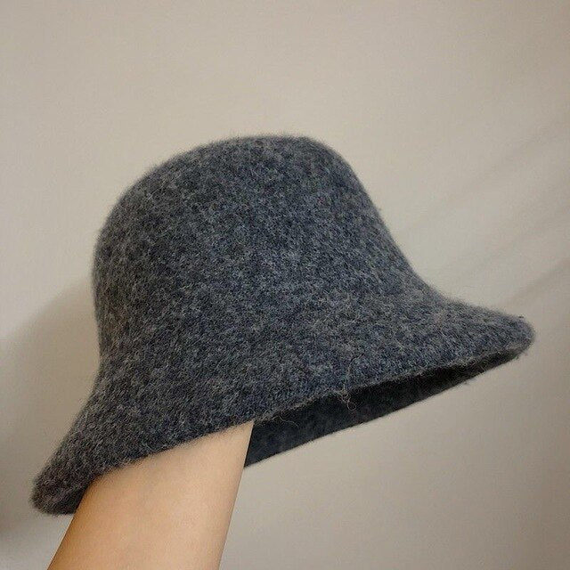 Autumn Winter Wool Bucket Hat Women Fashion Vintage Fisherman Hats Versatile Cap Spring Felt Hat 6 Colors Foldable free shipping