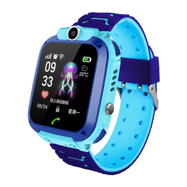 Waterproof Kids Q12 Smart Watch SOS Anti-lost Smartwatch Baby Clock Call Location Tracker Locator Watch No Sim Card Phone Toy