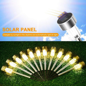 LED Solar Garden Lights Outdoor Solar Powered Lamp Lantern Waterproof Landscape Lighting  For Pathway Patio Yard Lawn Decoration