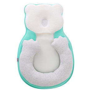 Cartoon Baby Head Shaping Pillow Portable Baby Cribs Anti Roll Memory Foam Sleeping Cushion Household Infants Sleep Care Props