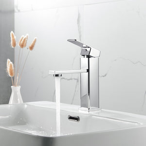 SOGANRE Basin Sink Bathroom Faucet Deck Mounted Hot Cold Water Basin Mixer Taps Matte Black Lavatory Sink Tap Crane