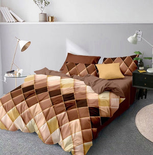 Jane Spinning Geometric Print Bedding Set Queen Comforter Bedding Set King Size Double Bedding Cover Bed Linen Stain RR55#