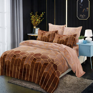 Jane Spinning Geometric Print Bedding Set Queen Comforter Bedding Set King Size Double Bedding Cover Bed Linen Stain RR55#