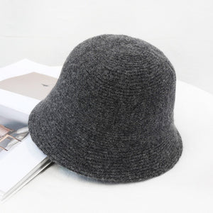 2020 panama warm winter Women's Bucket hat for teens Felt wool hat for girl sautumn and winter fashion Fur Black hip hop hat cap