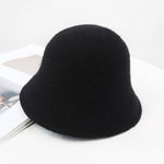 2020 panama warm winter Women's Bucket hat for teens Felt wool hat for girl sautumn and winter fashion Fur Black hip hop hat cap