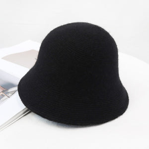 2020 panama warm winter Women's Bucket hat for teens Felt wool hat for girl sautumn and winter fashion Fur Black hip hop hat cap