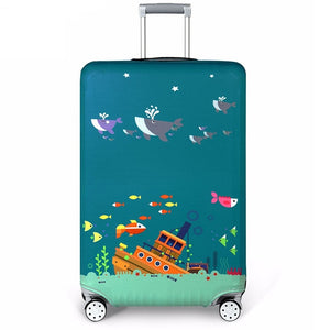 JULY'S SONG Trolley Luggage Cover Travel Suitcase Case Elastic Suitcase Protective Covers For 18-32 Inch Luggage Cover