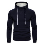 2019 New Autumn Winter Cotton Hoodied Mens Sweatshirts Solid Hoody Fleece Thick Hoodies Men Sportswear Zipper Sweatshirts Men