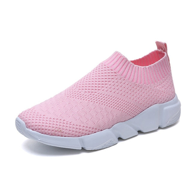 Rimocy Plus Size 46 Breathable Mesh Platform Sneakers Women Slip on Soft Ladies Casual Running Shoes Woman Knit Sock Shoes Flats