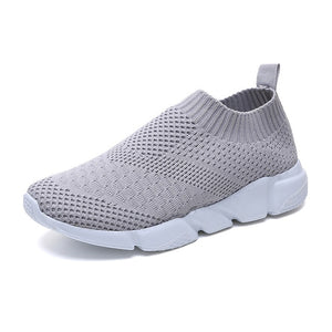 Rimocy Plus Size 46 Breathable Mesh Platform Sneakers Women Slip on Soft Ladies Casual Running Shoes Woman Knit Sock Shoes Flats