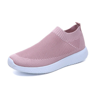 Rimocy Plus Size 46 Breathable Mesh Platform Sneakers Women Slip on Soft Ladies Casual Running Shoes Woman Knit Sock Shoes Flats