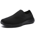 Rimocy Plus Size 46 Breathable Mesh Platform Sneakers Women Slip on Soft Ladies Casual Running Shoes Woman Knit Sock Shoes Flats