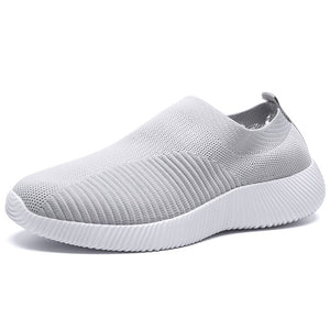 Rimocy Plus Size 46 Breathable Mesh Platform Sneakers Women Slip on Soft Ladies Casual Running Shoes Woman Knit Sock Shoes Flats