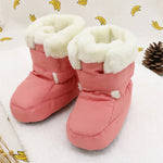 Mother Kids Baby Shoes First walkers Unisex Winter Warm Boots For Infant Baby Faux Fur Inner Snow Boots Toddler Prewalker Bootie