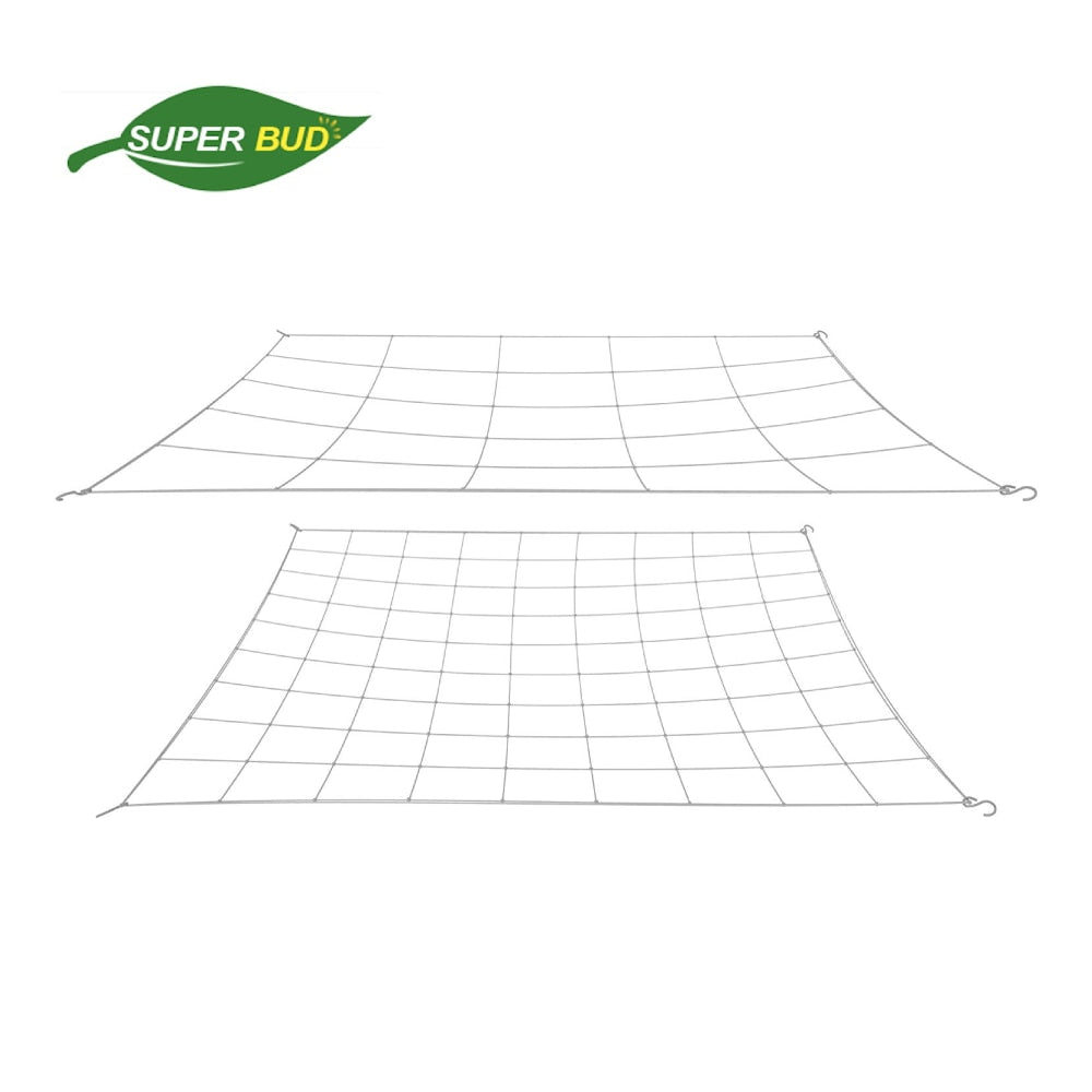 4'' Mesh Trellis Netting Plant Support  Elastic Net for 2/3/4/5/8Ft Indoor Hydroponics Grow Tent Kit Low Stress Training