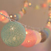 2.2M 20 LED Cotton Ball Garland Lights String Christmas Xmas Outdoor Holiday Wedding Party Baby Bed Fairy Lights Decorations