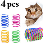 8PCS Cat Colorful Spring Toy Creative Plastic Flexible Cat Coil Toy Cat Interactive Toy Cat Funny Toy Pet Favor Toy Pet Product