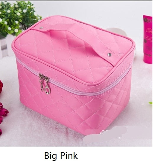 Cosmetic box 2020 female Quilted professional cosmetic bag women's large capacity storage handbag travel toiletry makeup bag ML1